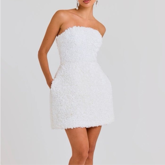 Nadine Merabi Maisy Dress White - Picture 3 of 9